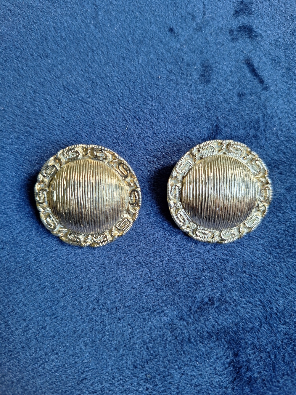 Monet Vintage Round Gold-Tone Statement Clip Earrings